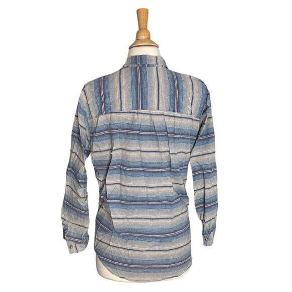 Casey & Max Vintage Button Down Shirt Western Stripes Made in USA Cotton PP29 - Picture 2 of 10